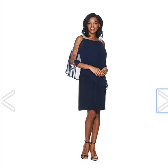 MSK | Dresses | Msk Navy Chiffon Dress 